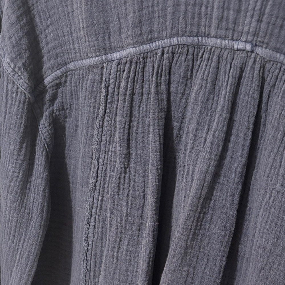 Free People All About the Feels Cotton Tunic Bohemian Cottagecore Oversized Blue - Picture 5 of 7